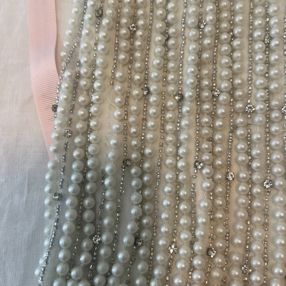 Mac Duggal Ivory Beaded Fringe Mini Dress - Picture 7 of 7